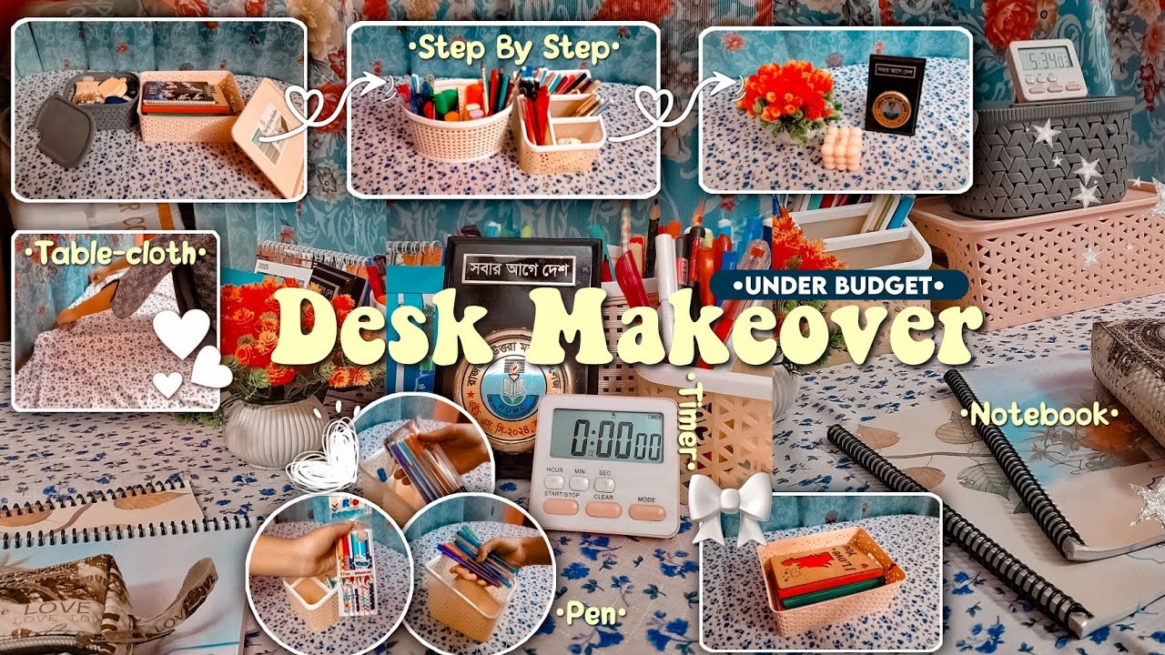 Study Desk Makeover ✨📚||Minimal Desk Transformation 🧠🌿|| Desk Glow-Up for Productivity 🌞📖