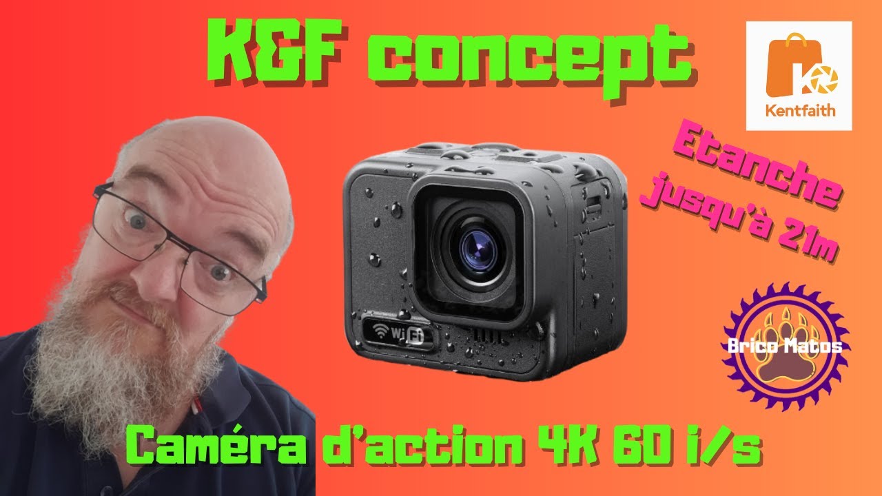 K&F concept caméra d'action 4K 60fps, c'est comment ? 