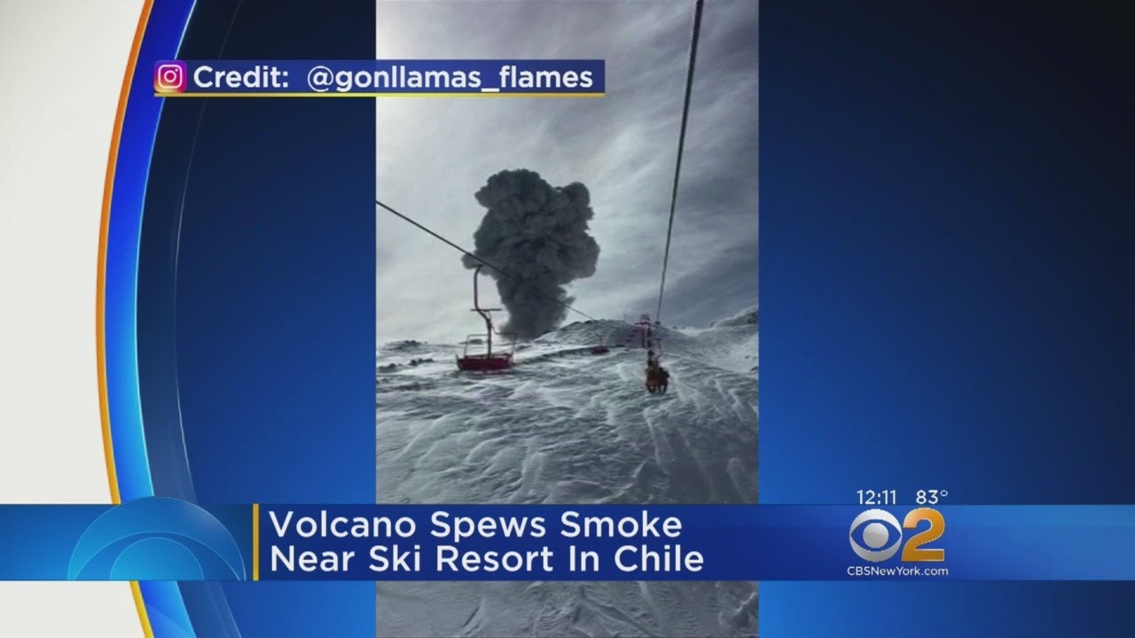 Volcano Spews Smoke Near Ski Resort In Chile