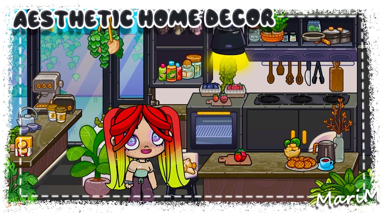 🍀AESTHETIC DECOR IN BLACK TONES. KITCHEN IDEA WITH FREE FURNITURE - Avatar World