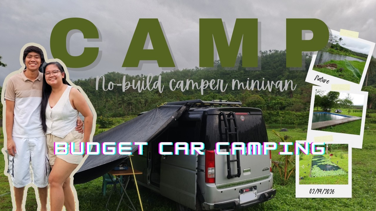 First time Car Camping! | Valentine's Day | Suzuki Every Wagon Minivan | Budget set up! | No build!