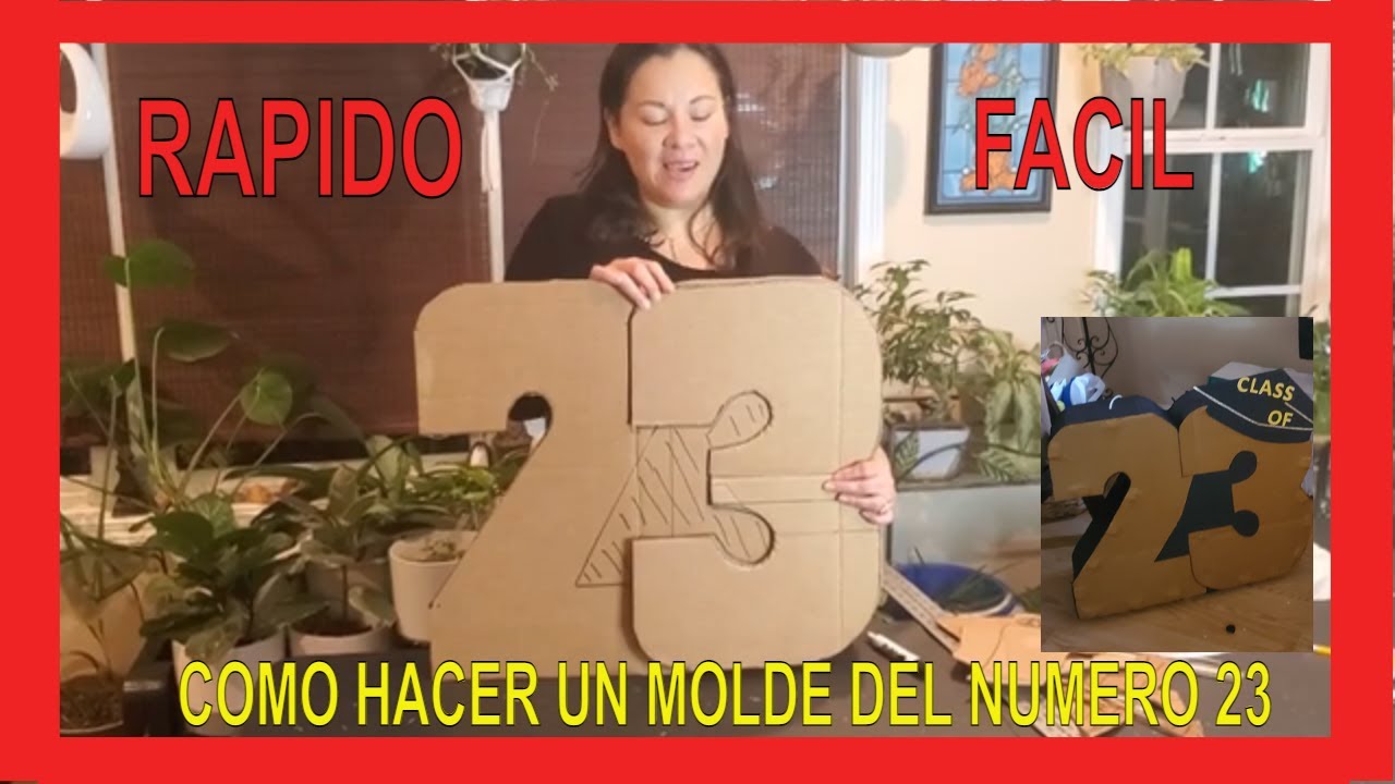 🎓🎈Como hacer un molde del numero 23 para hacer una piñata facil?🎓🎈
