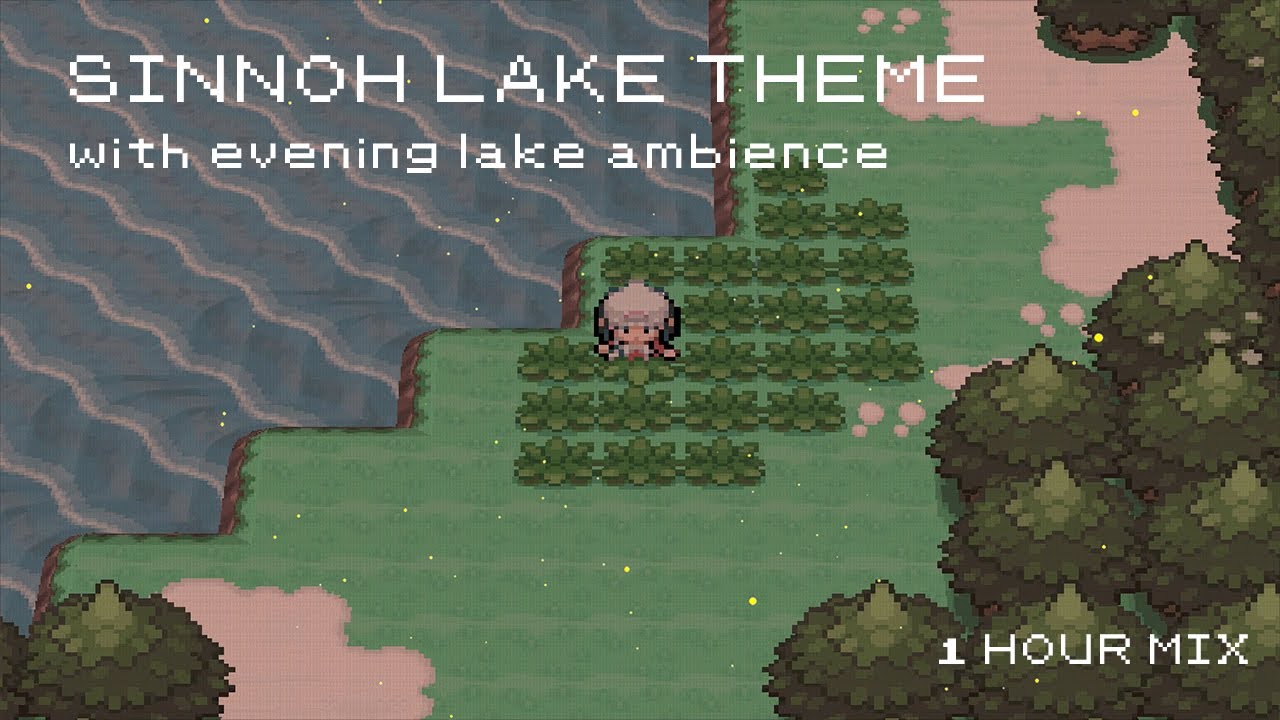 1 Hour Of The Sinnoh Lake Theme | Night Time Lake Ambience (Nostalgic Pokemon Music)