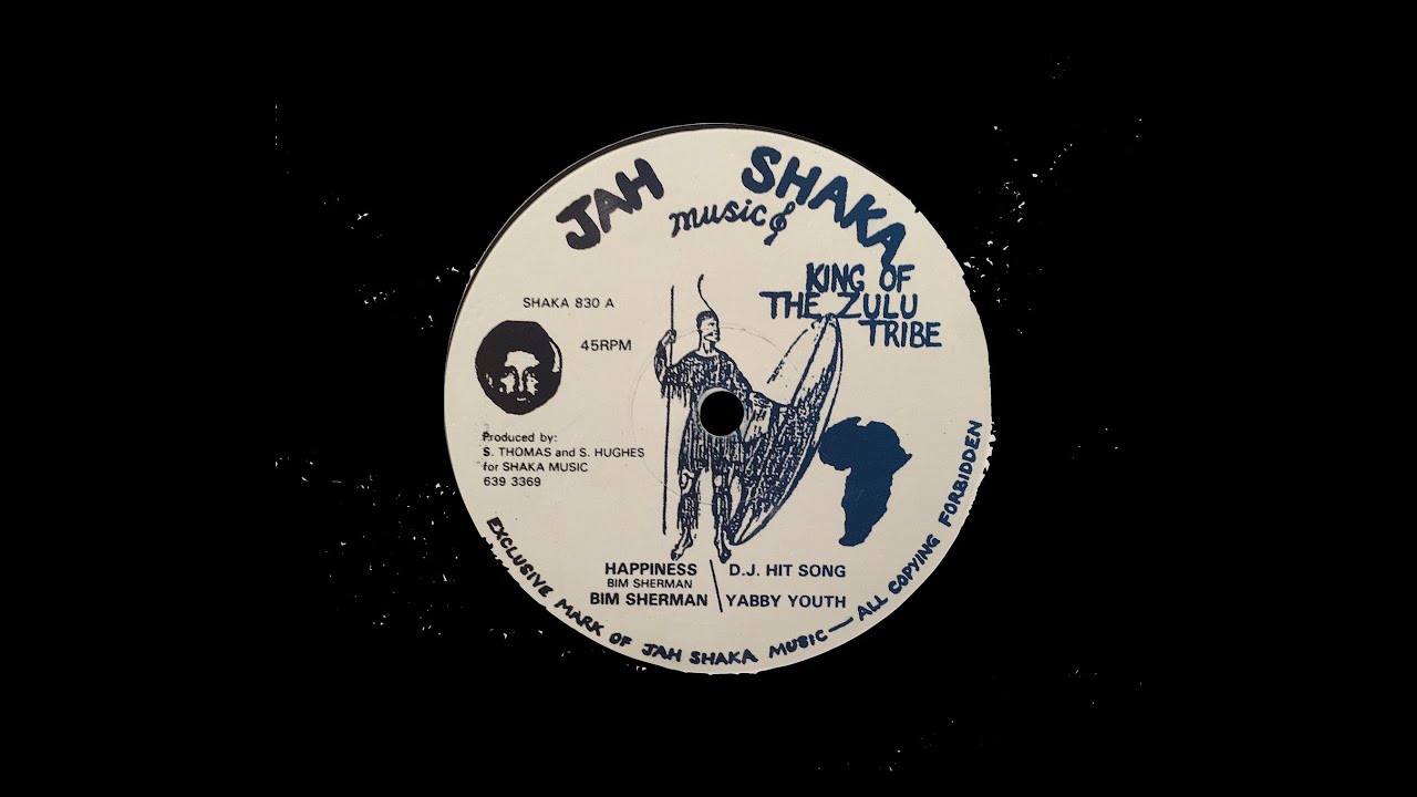 Bim Sherman - Happiness + version / Yabby Youth - Hit Song (Jah Shaka music) (12")