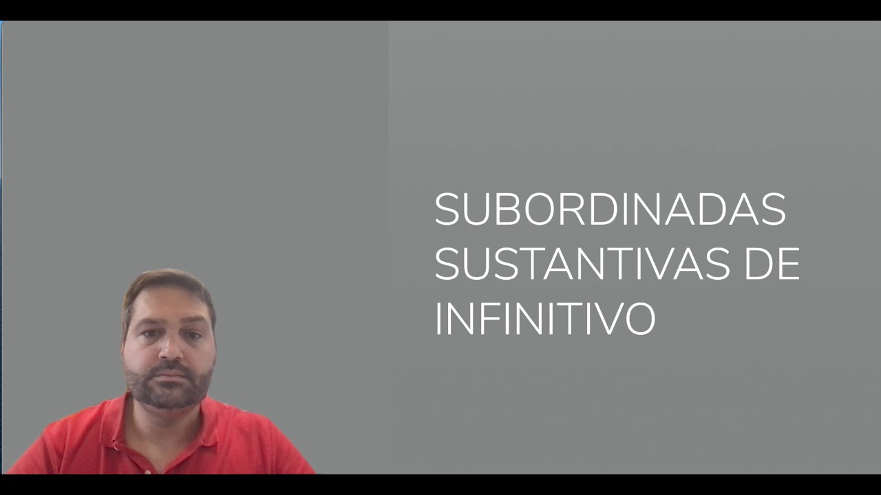 Subordinadas sustantivas de infinitivo