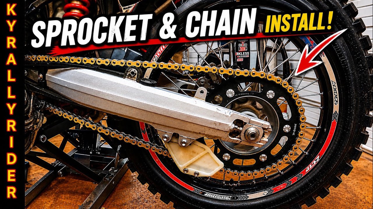 Honda CRF300L Rally - Front and rear sprocket and chain install.