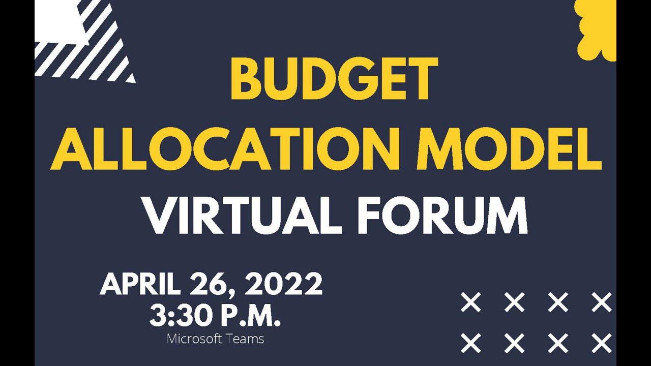 Budget Allocation Model Forum 2022