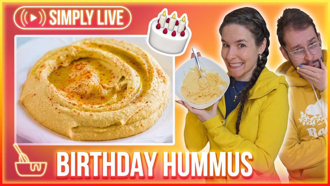 Making Hummus from scratch for Ben's bday🎂🔴LIVE - Simplybakelogical