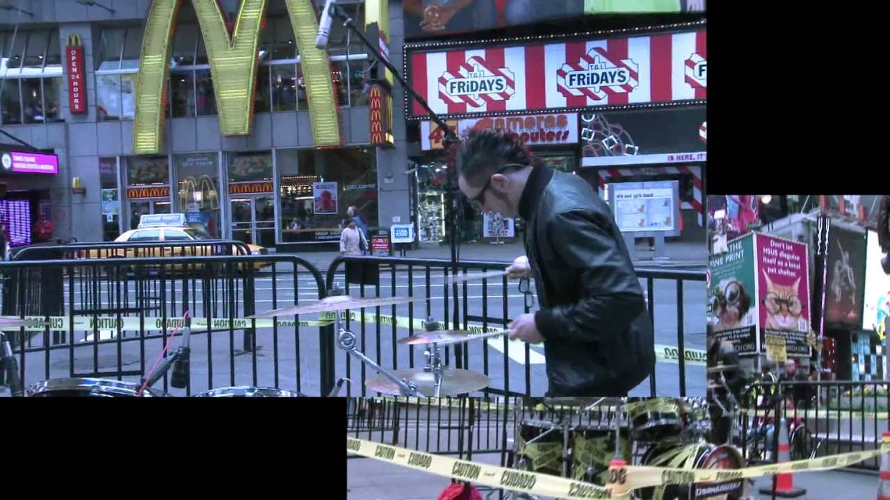 Charlie Zeleny: Drumageddon Manhattan: Drummer Uses Times Square Itself As Drumset In One Take
