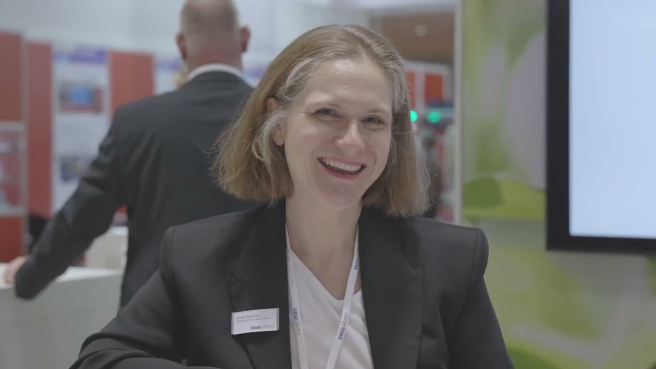 Jeanet Klein from Sekisui Alveo speaks to the Foam / Adhesives & Bonding Expo Europe team