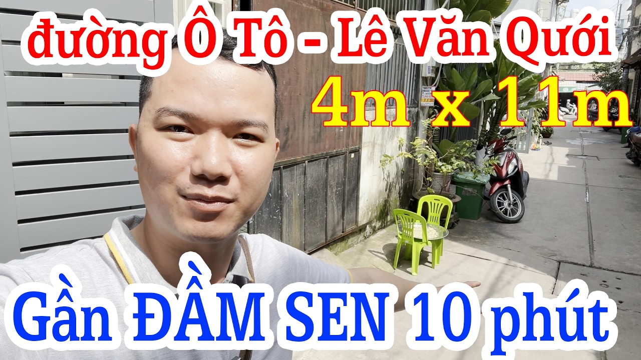 Nhà Quận Bình Tân đường ÔTô ngay Lê Văn Quới gần Đầm Sen 12 Phút giáp Tân Phú - Quận 6 - 1039