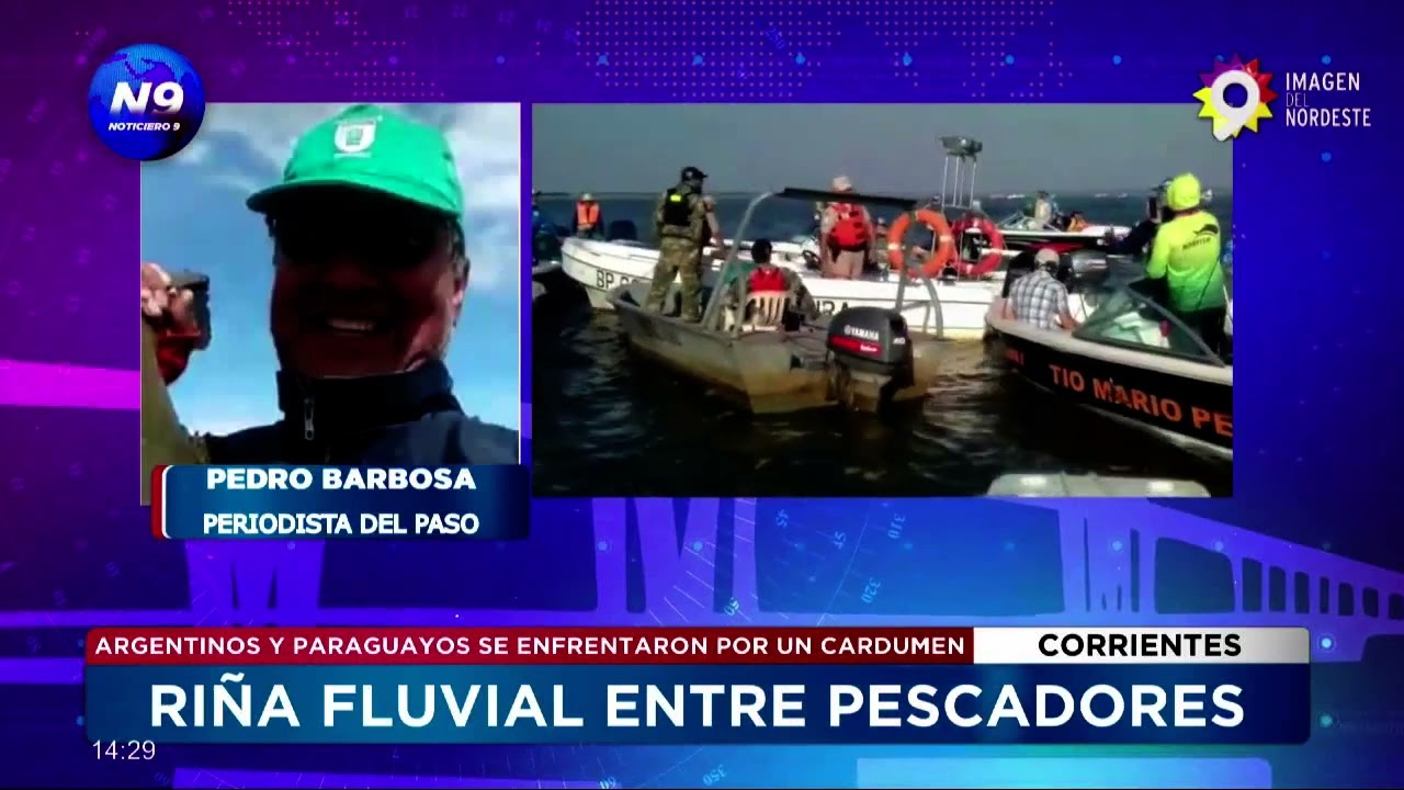 Riña entre pescadores: argentinos y paraguayos se enfrentaron por un cardumen - NOTICIERO 9