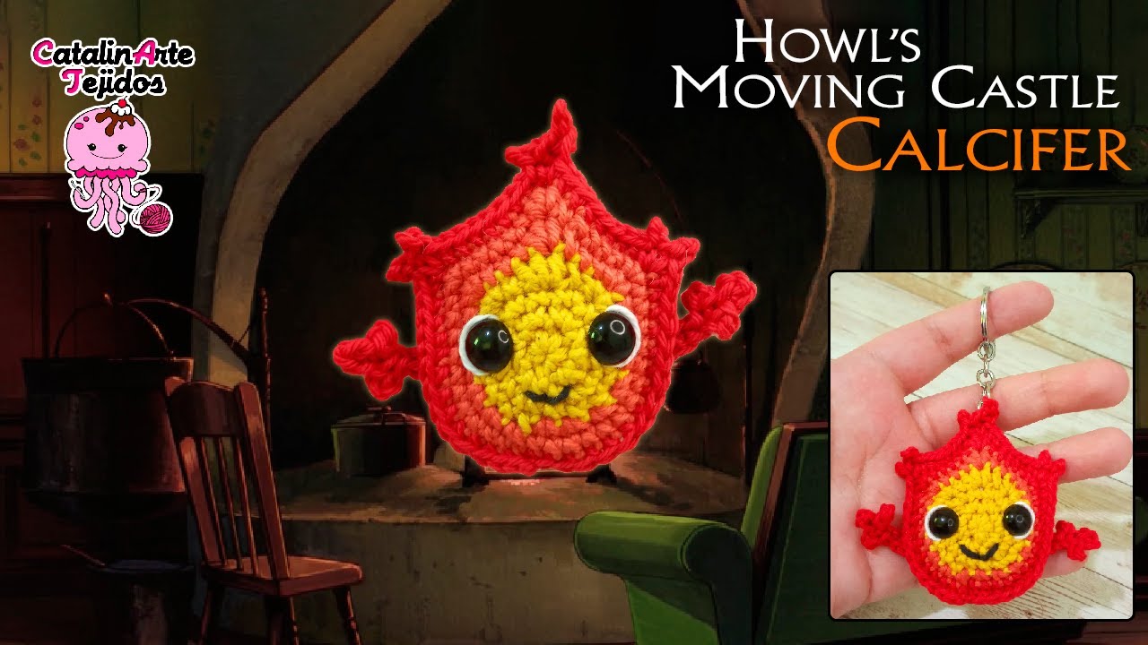 Calcifer llavero amigurumi | CatalinArte Tejidos