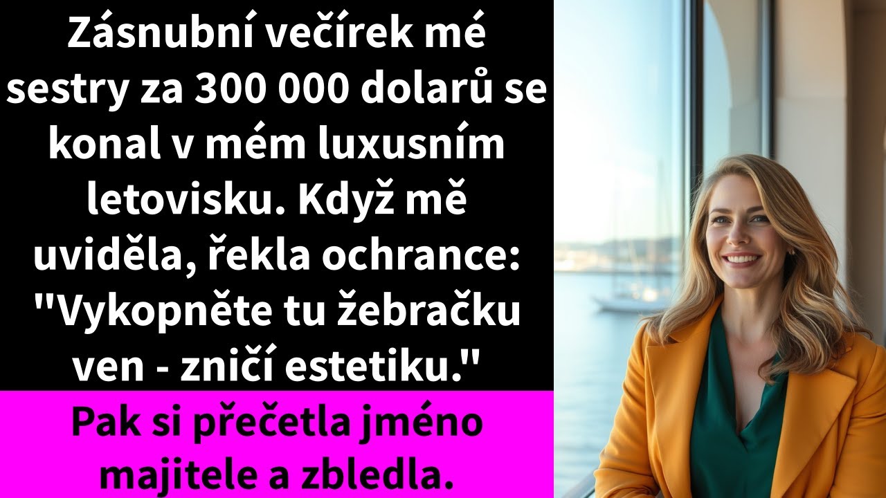 Zásnubní večírek mé sestry za 300 000 dolarů se konal v mém luxusním letovisku. Když mě uviděla,