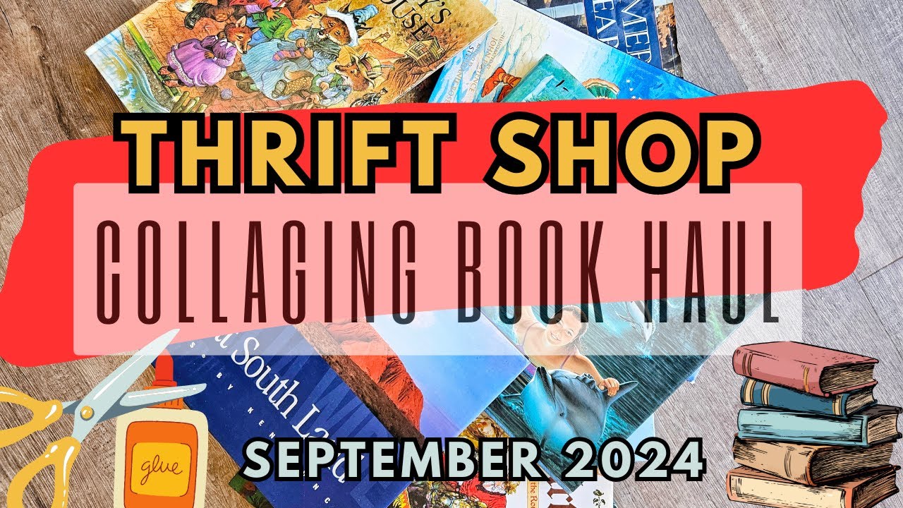 Collaging Art Book Haul : Thrift shopping for your collage art #collageart
