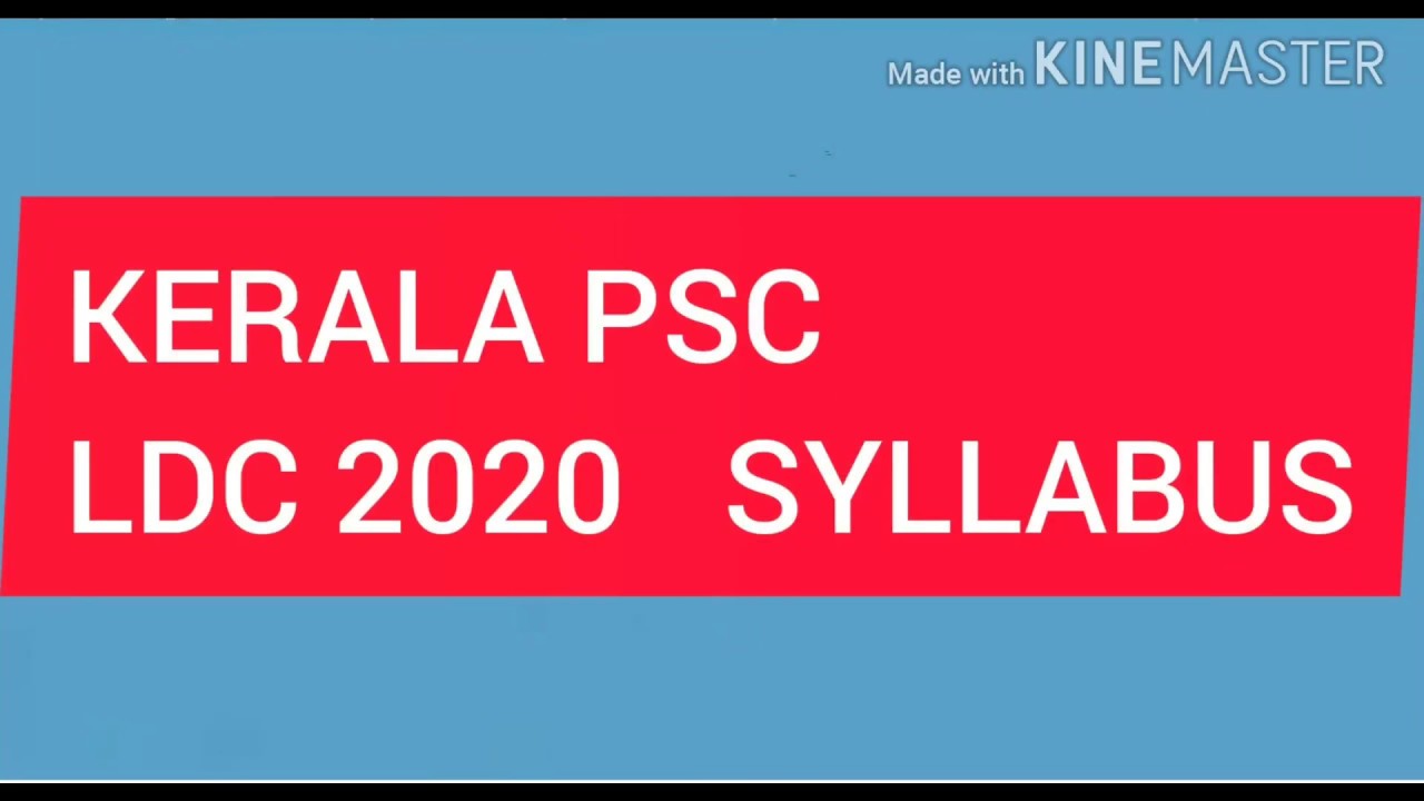 LDC 2020....... SYLLABUS...