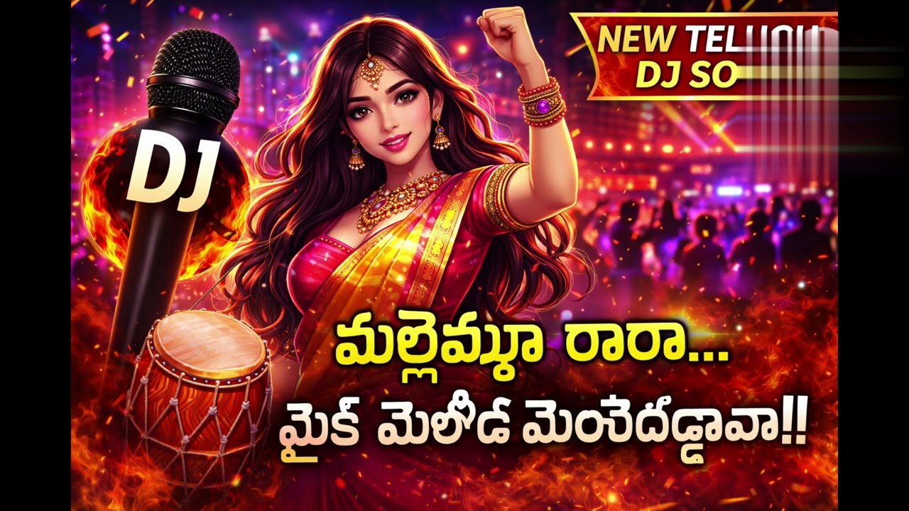మల్లెమ్మా రారా… మైక్ మెలోడీ పెంచేద్దామా 🔥 | New Telugu DJ Song 2026 | Folk DJ Mix | Mass Dance Beat