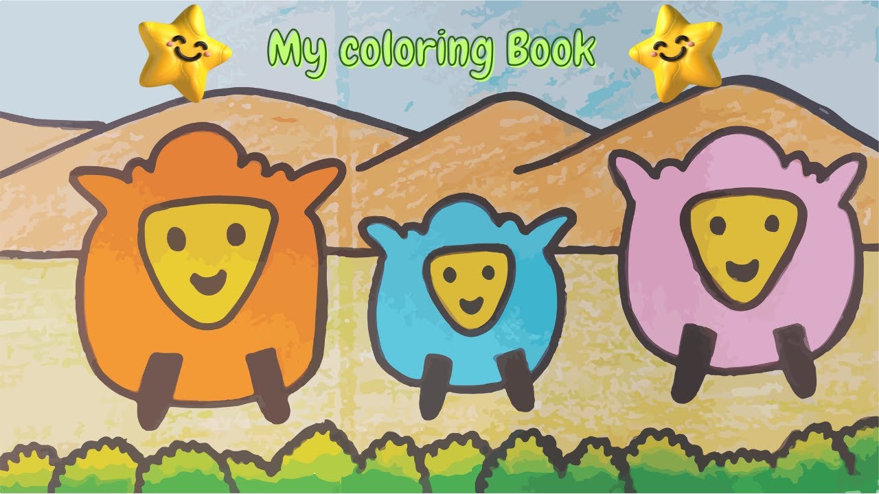Easy cute sheep art for kids 🐑😘| #sheep #art #simple #creative #happy #kidsvideo