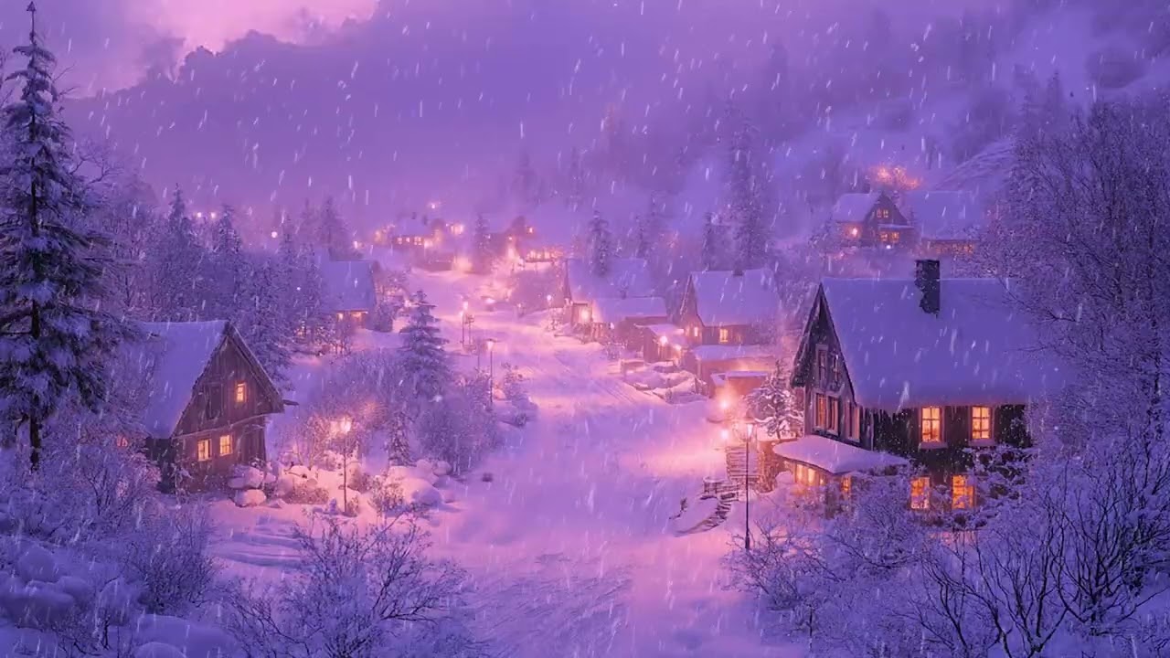 Quiet Winter Afternoon Wrapped in Falling Snow and Cold Fresh Air