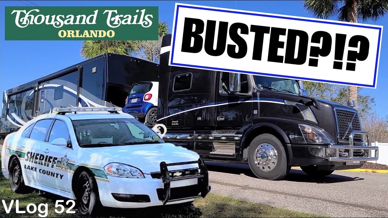 POLICE AT 1K TRAILS ORLANDO / 😯🤐😱County Sheriff ON-Site / RV Fulltime Lifestyle / Universal Studios
