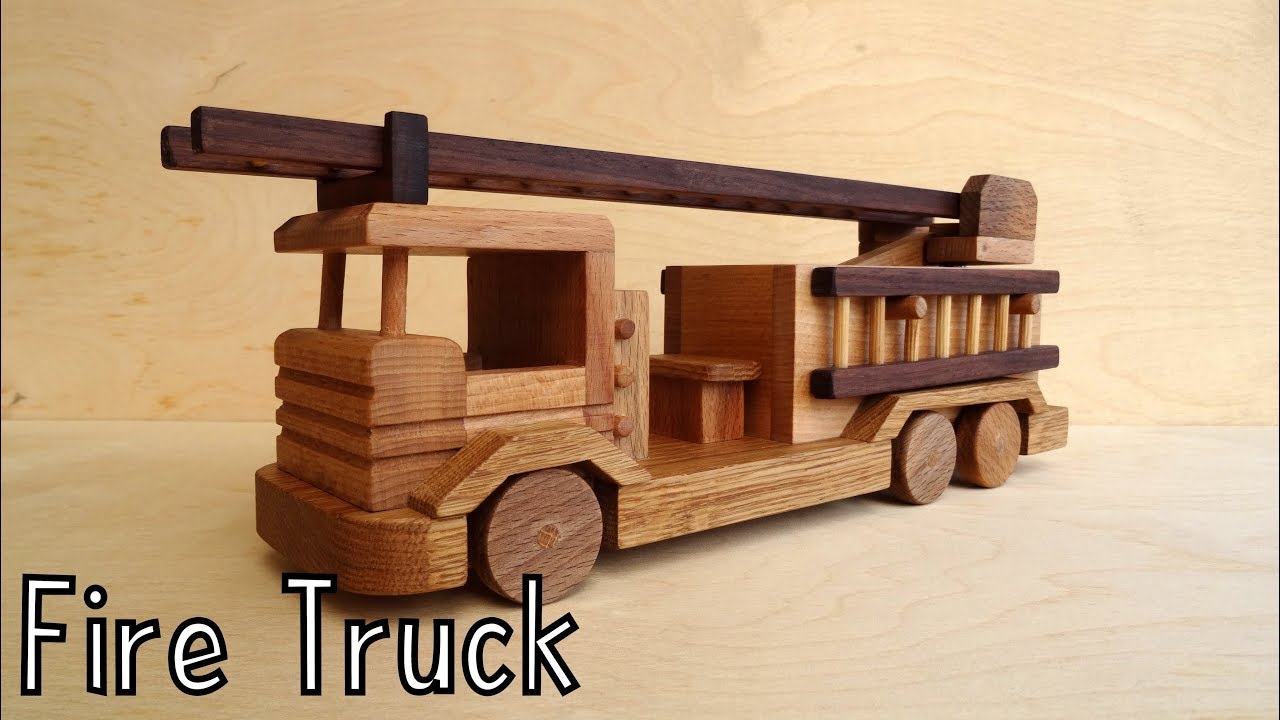 How To Make a Wooden Toy Fire Truck | Wooden Miniature - Wooden Creations