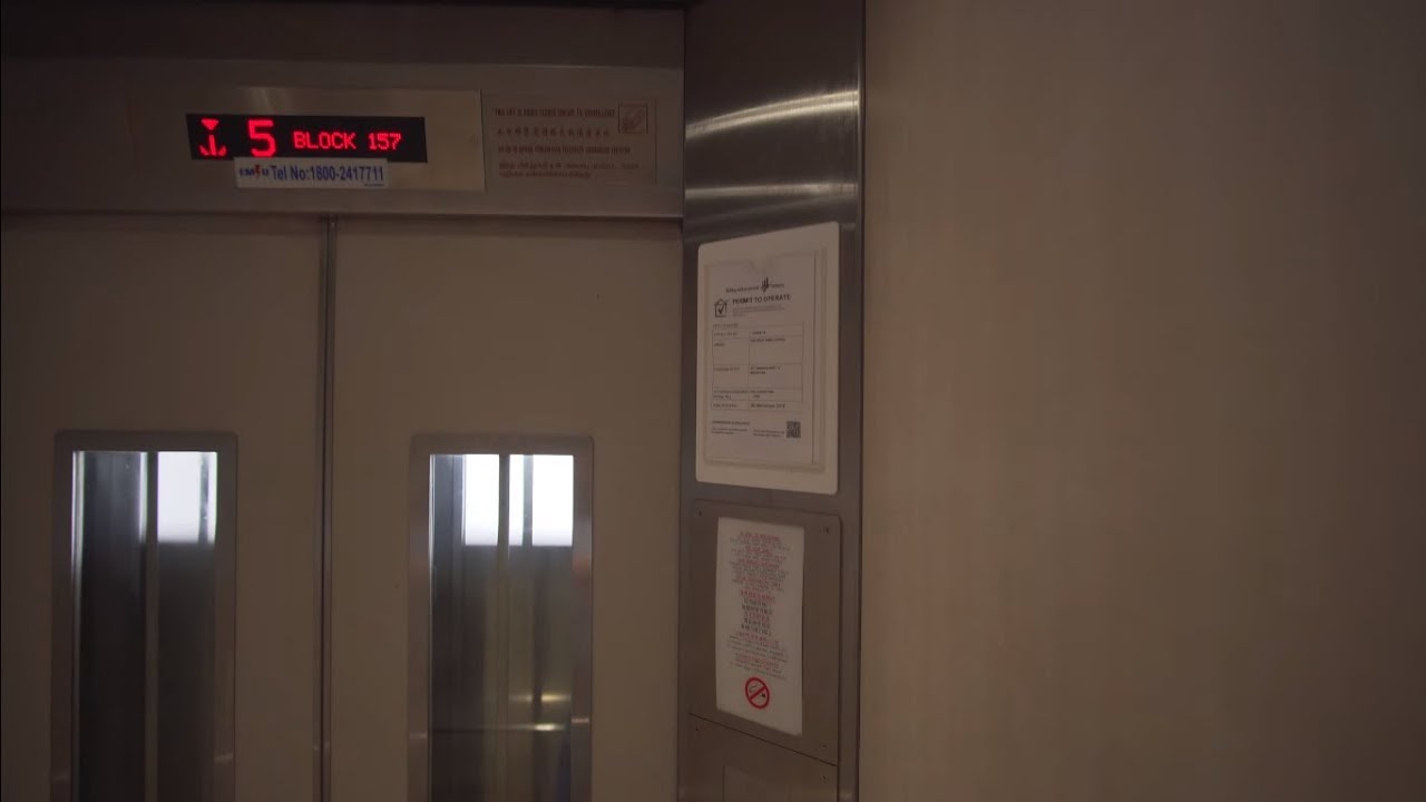 Singapore, Yishun, Chong Pang Vista, BLK 157 Yishun Street 11, iFE elevator - going down