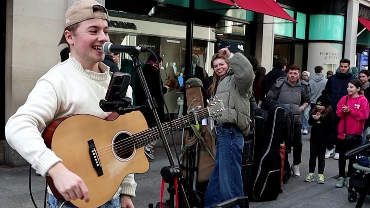 Charlie O'Brien Charms Grafton Street Crowd with 