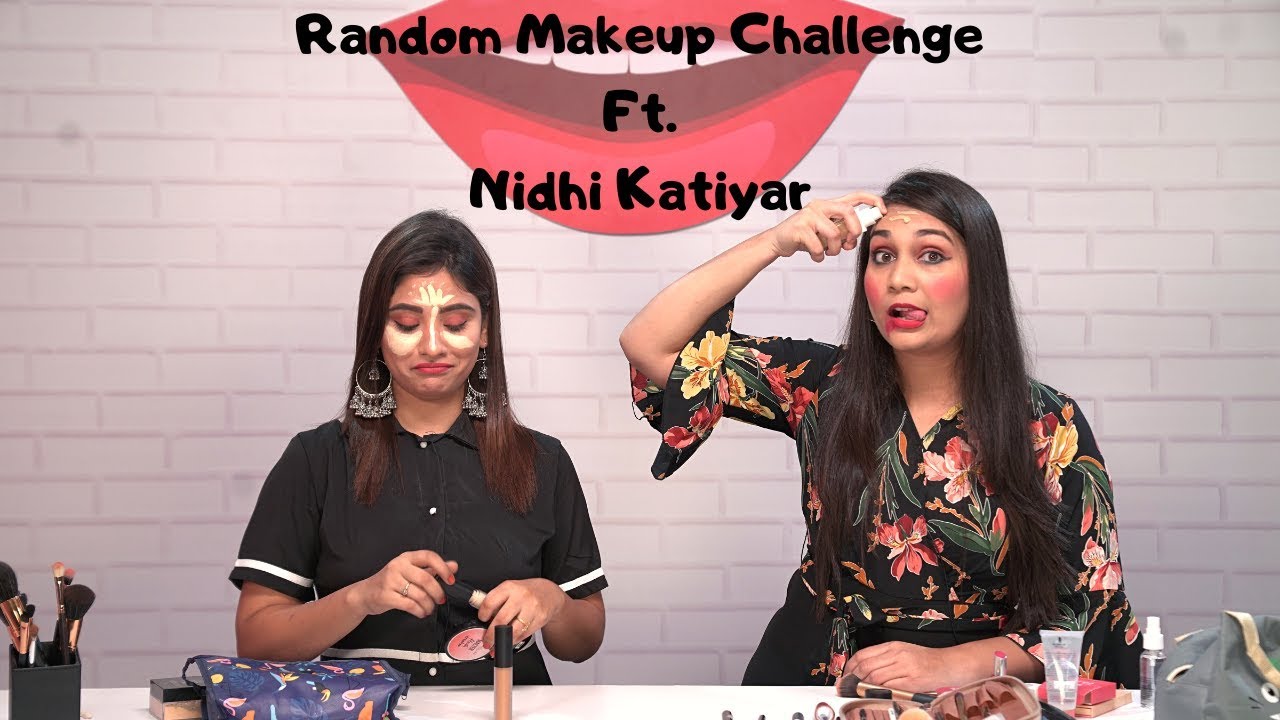 Random Order Makeup Challenge with Nidhi Katiyar | Makeup Challenge | Shystyles