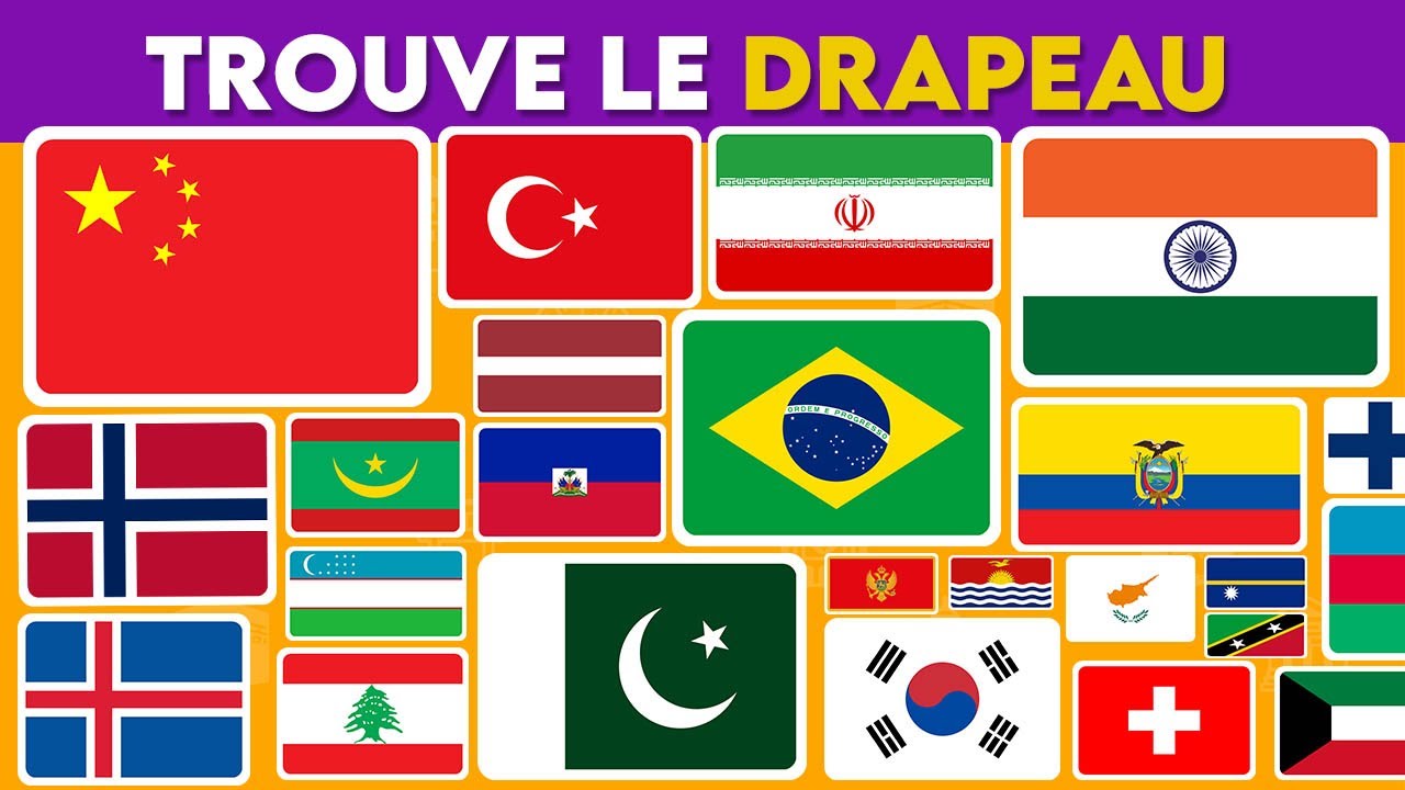 Quiz Drapeaux du Monde 🚩 SIMPLE - IMPOSSIBLE 🌎 50 drapeaux #1