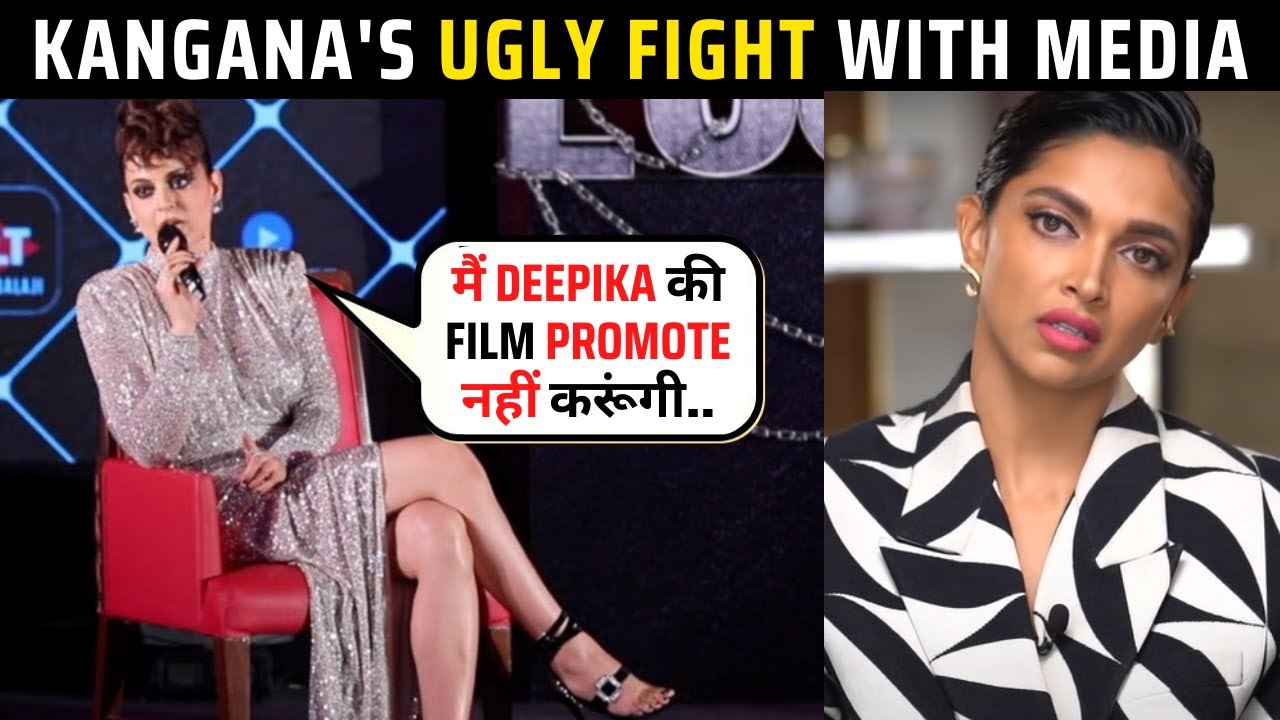 ANGRY Kangana Ranaut's UGLY FIGHT with a reporter over Deepika Padukone ROW | Lock Upp Launch