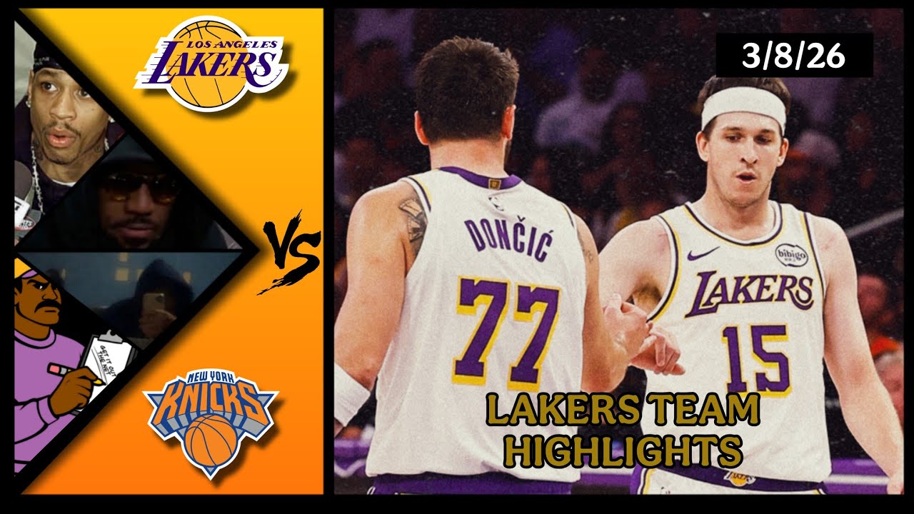 Lakers Team Highlights vs Knicks reaction W/ Coaches Den