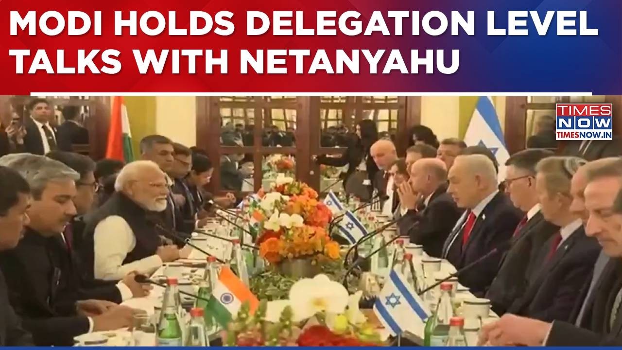 PM Narendra Modi, His Israeli Counterpart Benjamin Netanyahu Hold Delegation Level Talks | WATCH