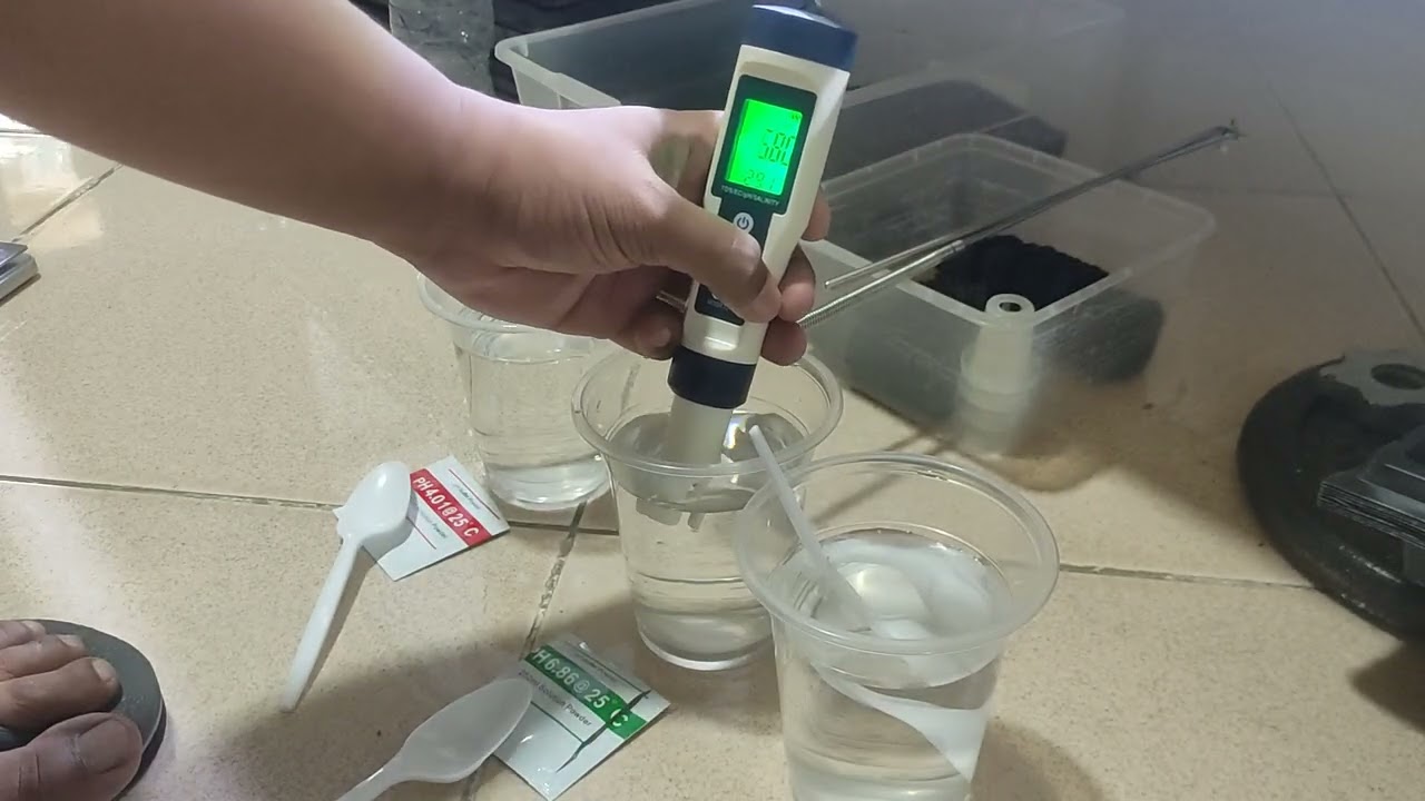 First time to calibrate my 5in1 water quality tester