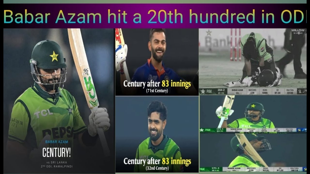 babar azam scored hundered in 2nd odi match against sri lanka
