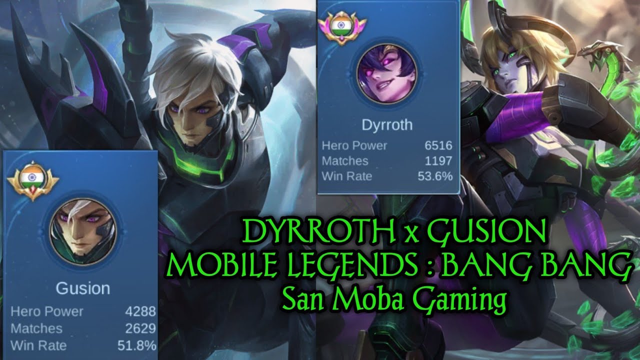 🔴 DYRROTH & GUSION RANK PUSH IN SMURF‼️🤓 - Mobile Legends: Bang Bang | San Moba Gaming