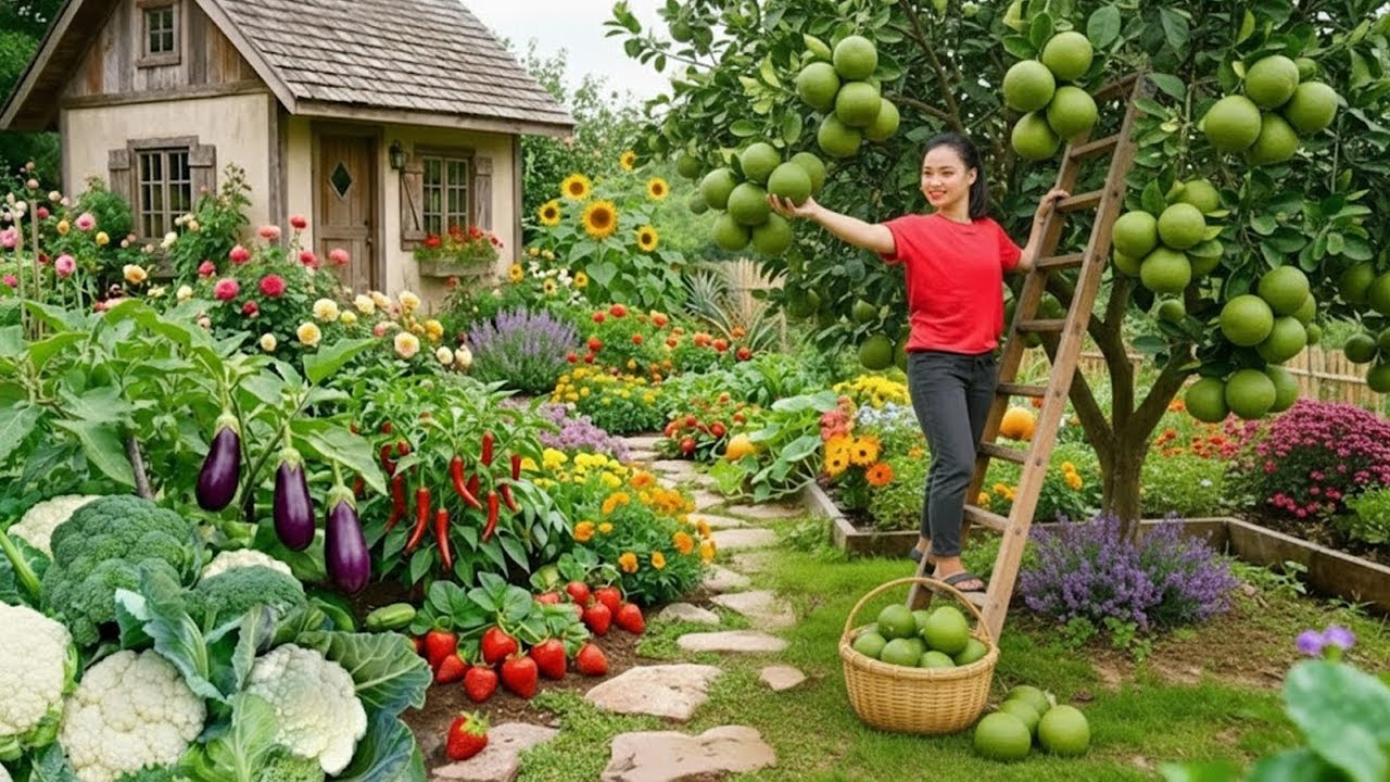 TIMELAPSE -- Harvesting A Lot Of Green Skin Pomelo, Fresh Fruits at Home – Country Life