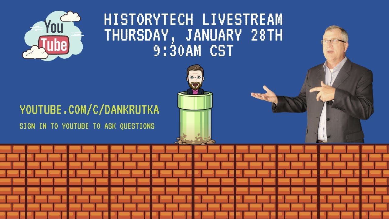 HistoryTech livestream with Glenn Wiebe