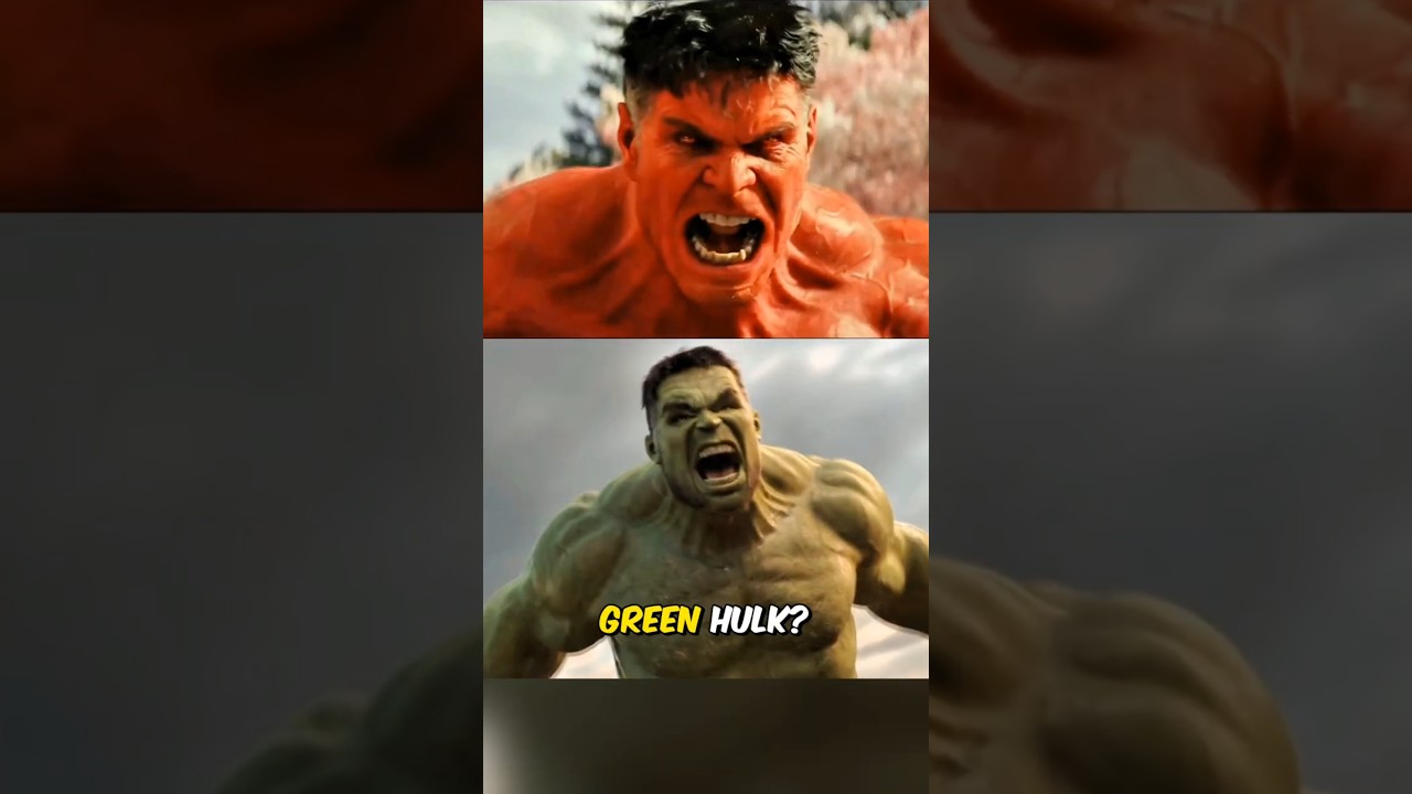 Red Hulk VS Green Hulk Explained⚡👊#hulk #redhulk #thor #captainamerica #marvel #mcu