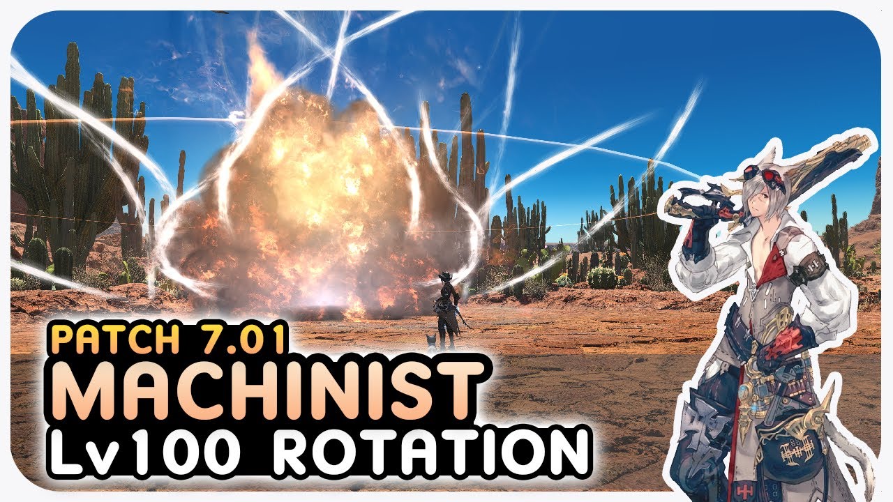 MACHINIST Level 100 Rotation Showcase | 2.50s | 2 Mins + Pot | Dawntrail Patch 7.01