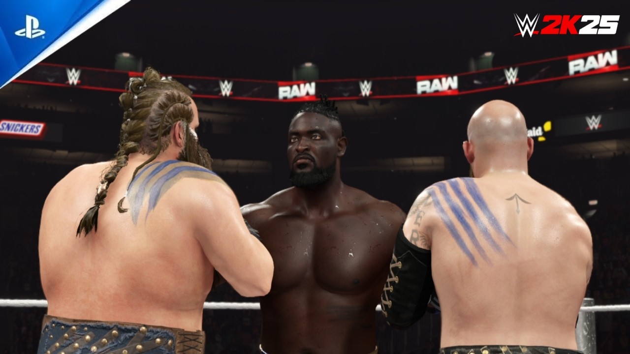 Oba Femi vs War Raiders | 1v2 Handicap Match | RAW | WWE 2K25