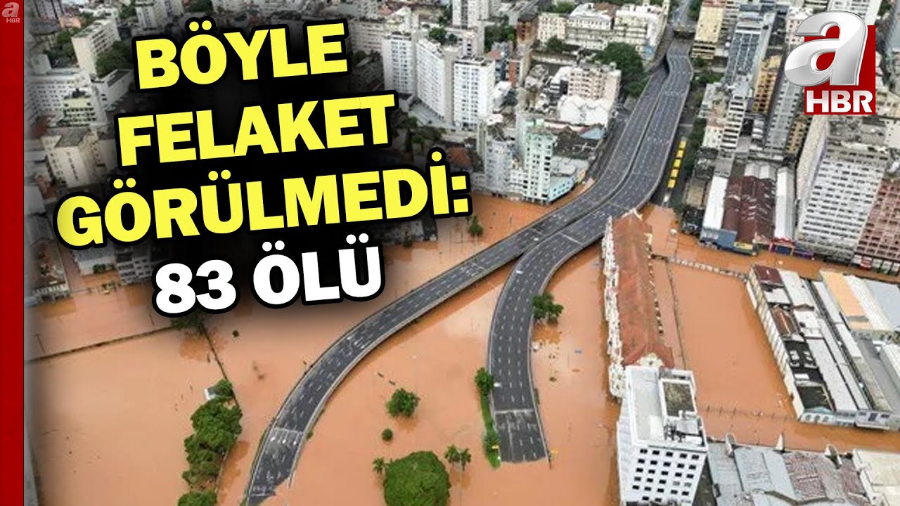 Sokaklarda tekne ile dolaşıyorlar! Brezilya'da sel felaketi: 83 ölü! | A Haber