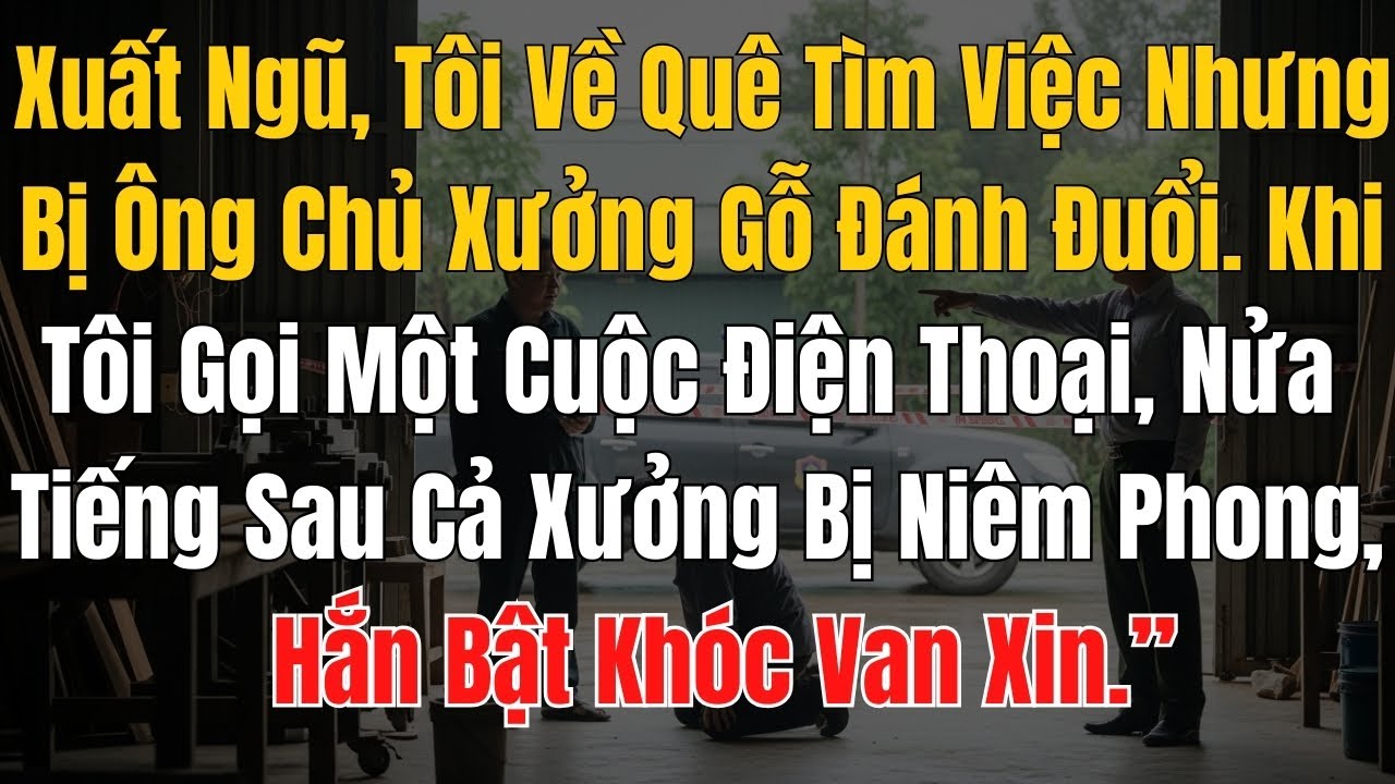 Xuất Ngũ, Tôi Về Quê Tìm Việc Nhưng Bị Ông Chủ Xưởng Gỗ Đánh Đuổi. Khi Tôi Gọi Một Cuộc Điện Thoại,