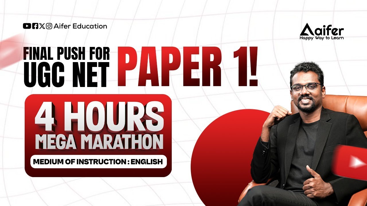 UGC NET Paper 1 LIVE Marathon | 4 Hours Complete Revision | NET 2025–26