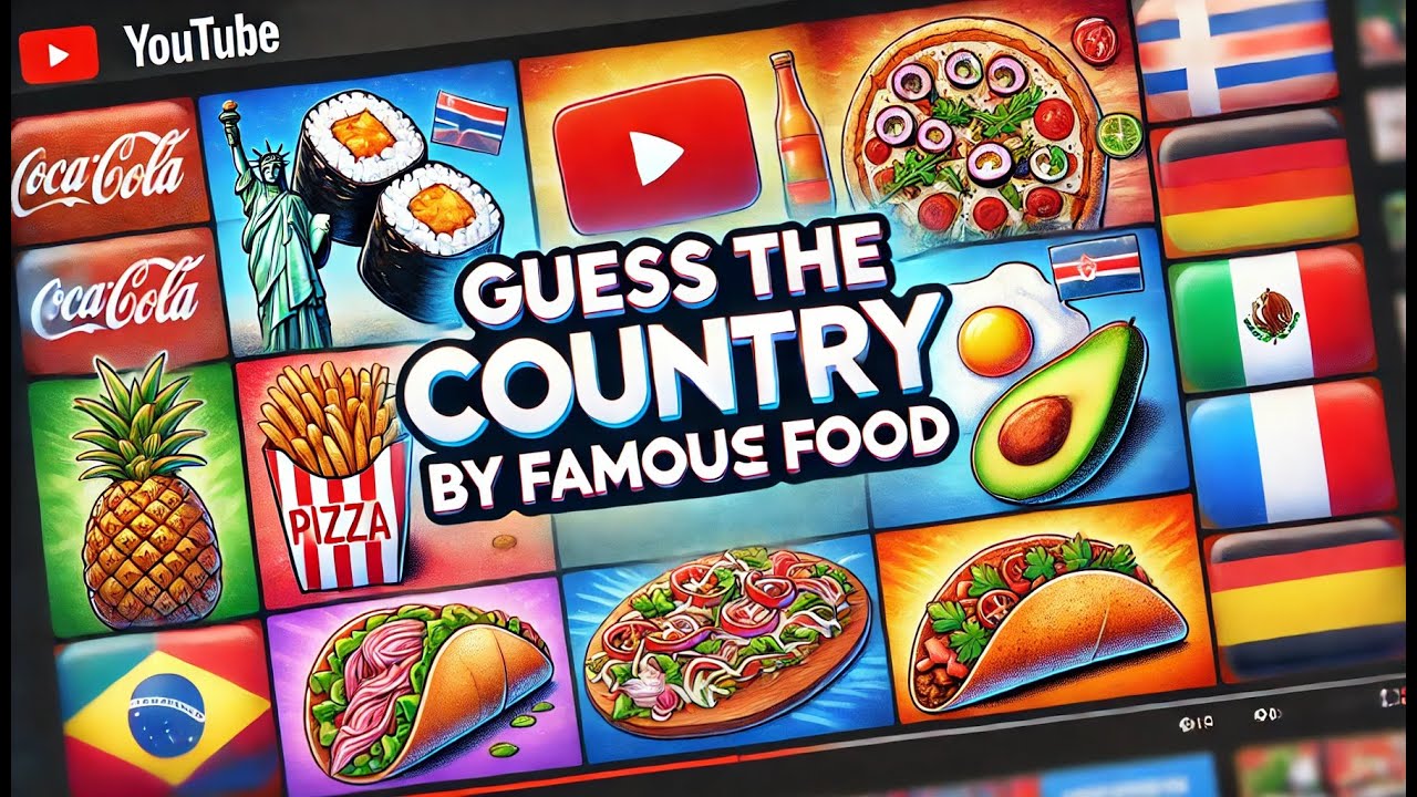 Guess the COUNTRY by FAMOUS FOOD | FOOD QuiZingo | *Difficult | Sizzling QUIZINGO for FOODIE BRAINS