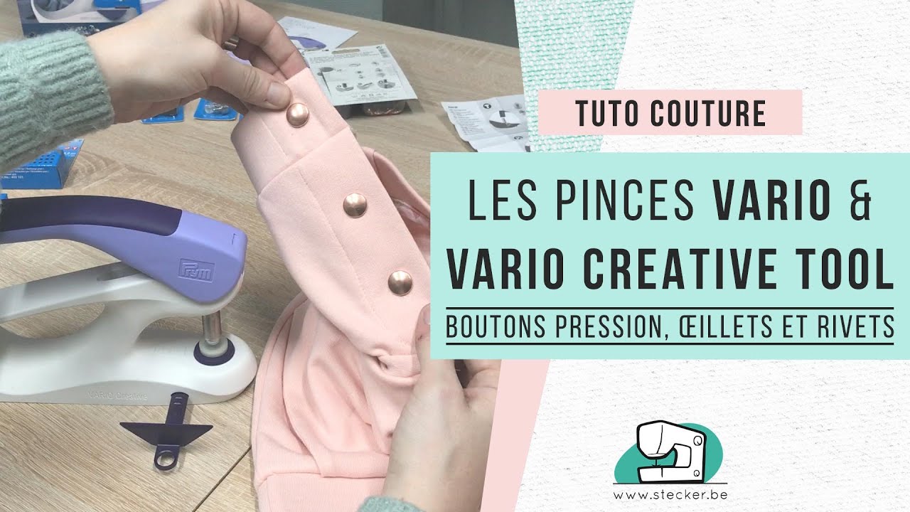 Le placement de pressions, œillets et rivets avec les pinces Vario et Vario Creative Tool de Prym