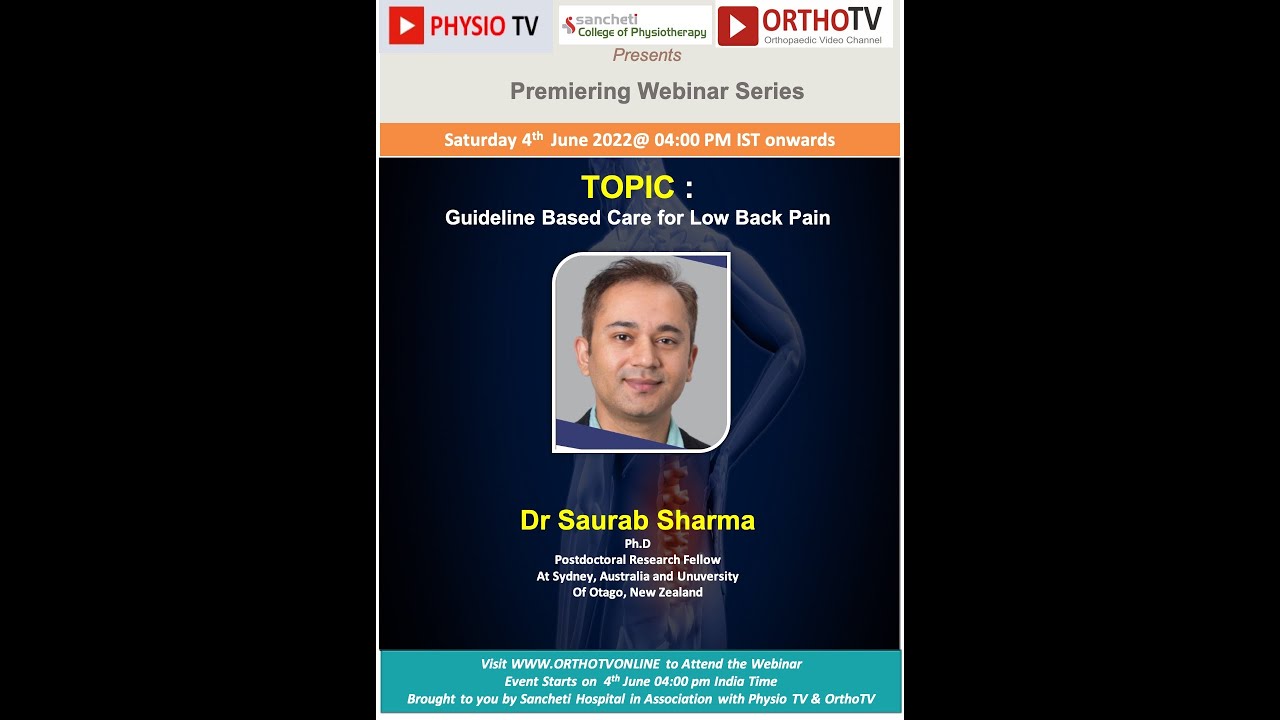Gideline Based Care for Low Back Pain by Dr Saurab Sharma