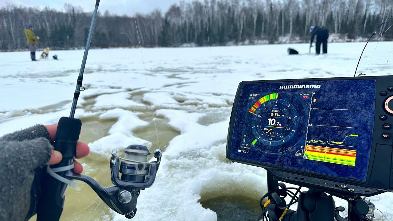 Ice Fishing For Big Bluegills in Northern Wisconsin!!
