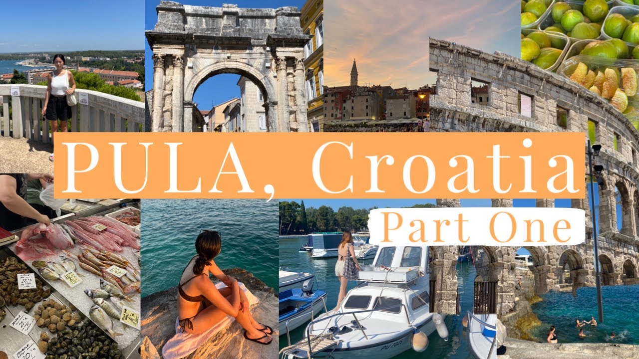 PULA, Croatia 🇭🇷 Part 1 [local market, beaches, arena, castello, food]