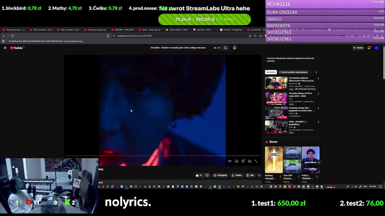 Oceniamy numery, bity + pogadanki na tematy r&oacute;żne - nolyricsTV