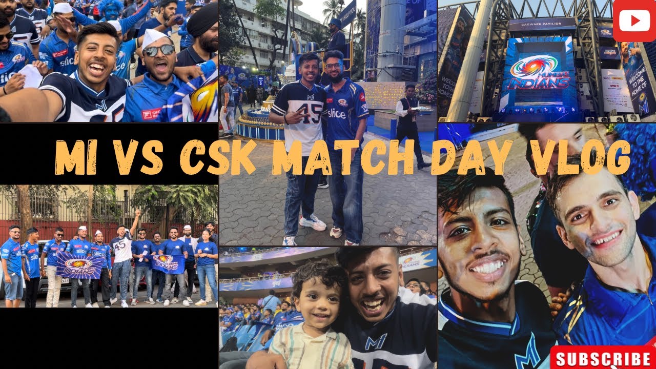 MUMBAI INDIANS VS CHENNAI SUPER KINGS | mi vs csk match day vlog | Biggest raivalry Dhoni on 🔥